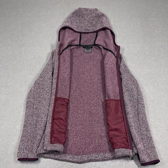 Bayern Munich Jacket Womens XS Burgundy Hooded Hybrid Pullover Soccer Fan Gear - Picture 7 of 14